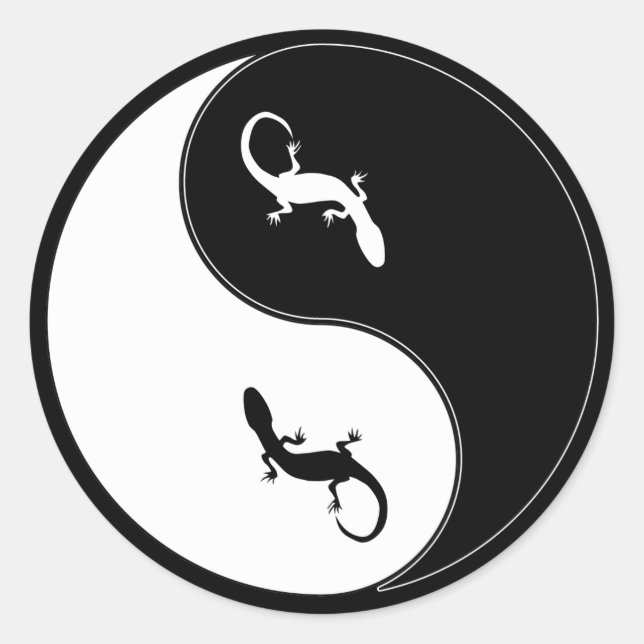 Sticker Rond Yin Yang Salamander (Devant)