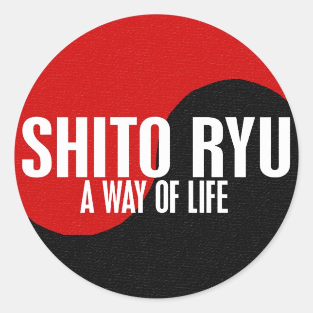 Sticker Rond Yin Yang Shito Ryu 1 (Devant)