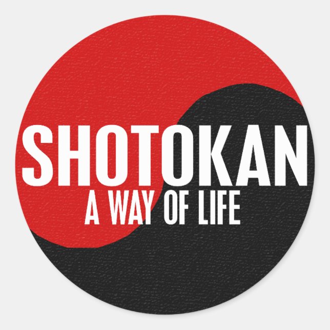 Sticker Rond Yin Yang Shotokan 1 (Devant)