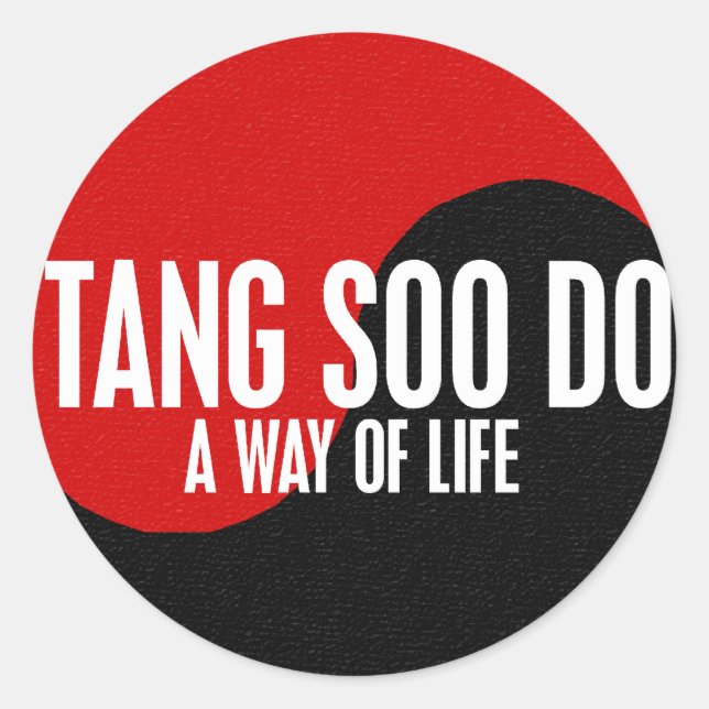 Sticker Rond Yin Yang Tang Soo Do 1 (Devant)