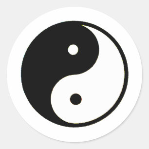 Sticker Rond Yin Yang transfère Le MUSÉE Zazzle Cadeaux