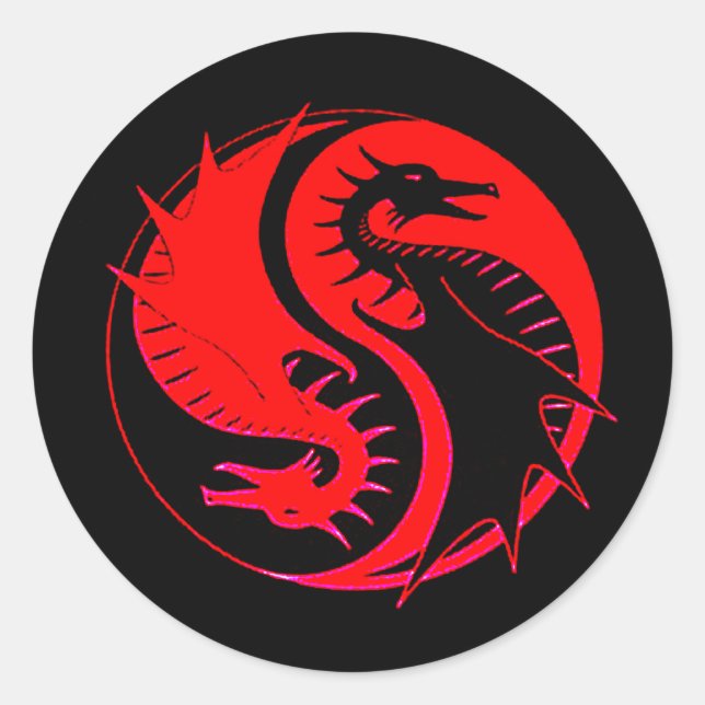 Sticker Rond Ying Yang 3 (Devant)