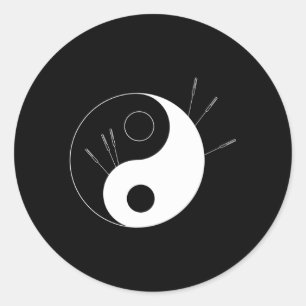 Sticker Rond Ying Yang Acupuncture Therapist