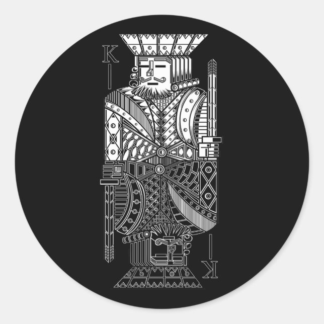 Sticker Rond Ying Yang King (Devant)