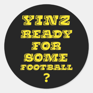 Sticker Rond Yinz Prêt Pour Le Football