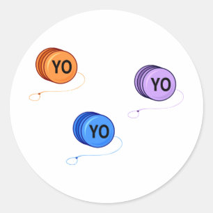 Sticker Rond Yo Yo Yo
