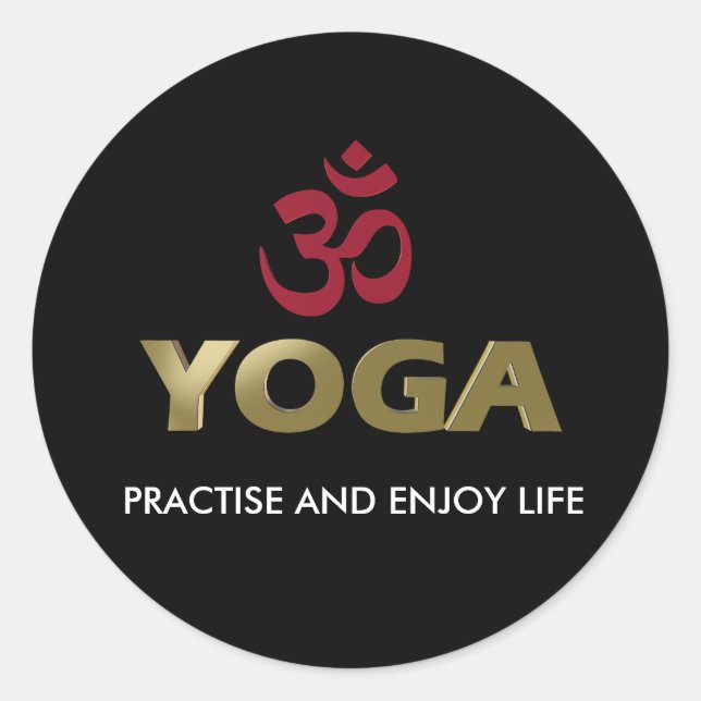 Sticker Rond Yoga (Devant)