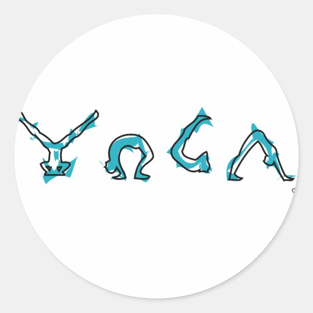 Sticker Rond Yoga (Devant)