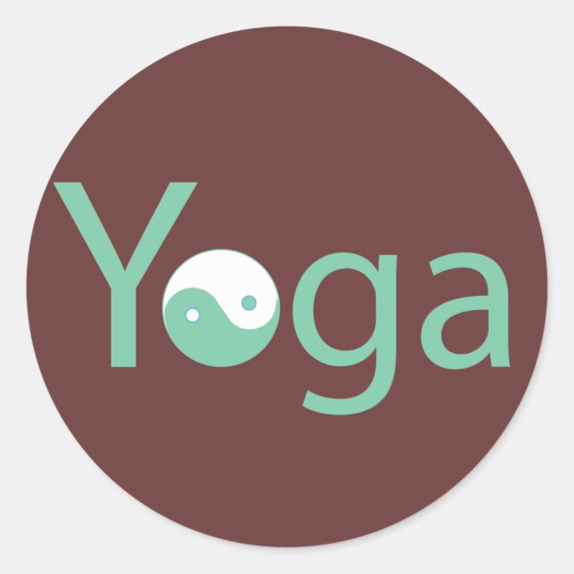 Sticker Rond Yoga avec Yin Yang (Devant)