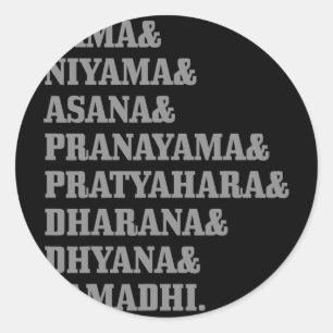Sticker Rond Yoga Bouddhisme Hindouisme Sanskrit Bouddha Yogi E