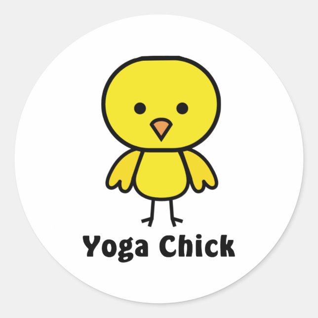 Sticker Rond Yoga chick (Devant)