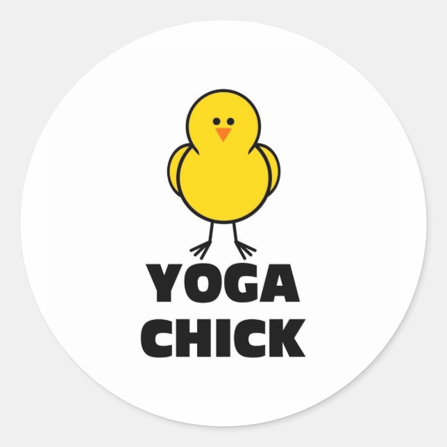 Sticker Rond Yoga Chick (Devant)