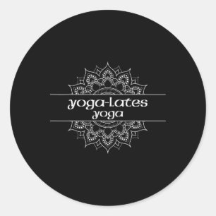 Sticker Rond Yoga-lates Type de Yoga Graphique Mandala
