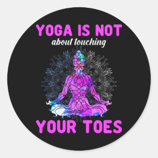 Sticker Rond Yoga Lover | Le Yoga n'est pas une question de tou