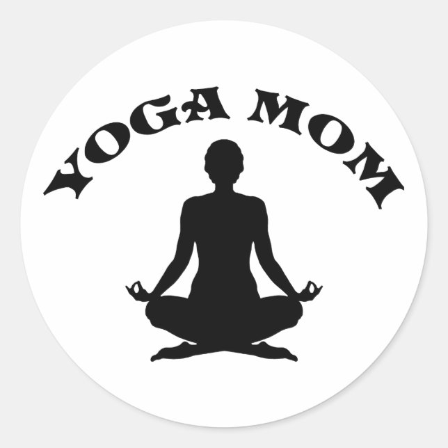 Sticker Rond Yoga Maman (Devant)