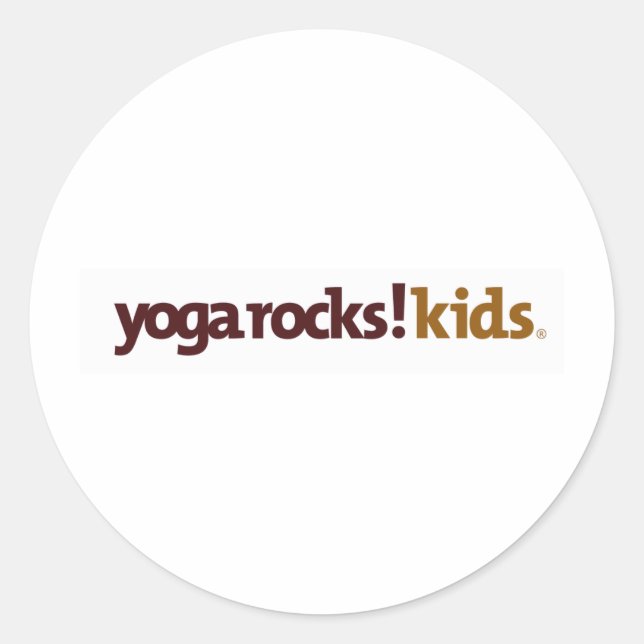 Sticker Rond Yoga Rocks ! Vêtements (Devant)