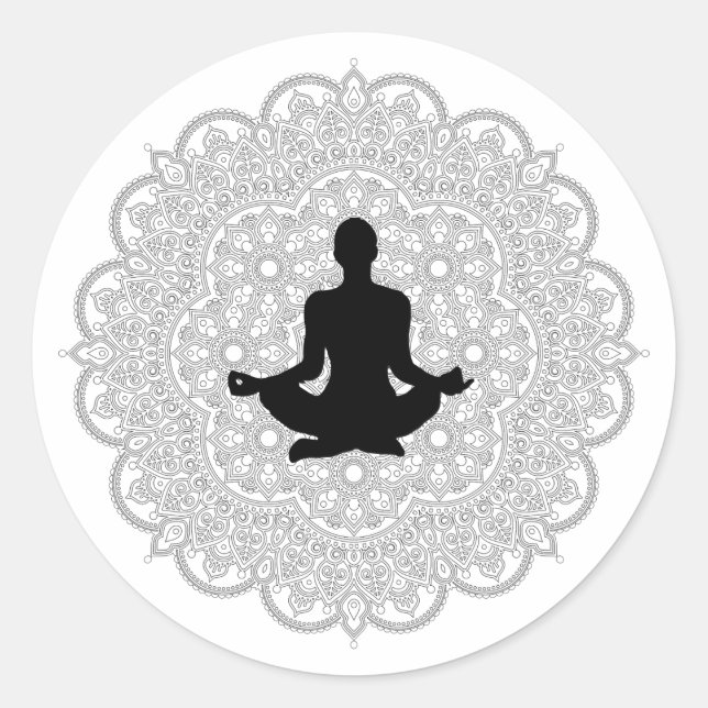 Sticker Rond YOGA, Trouvez-Vous (Devant)