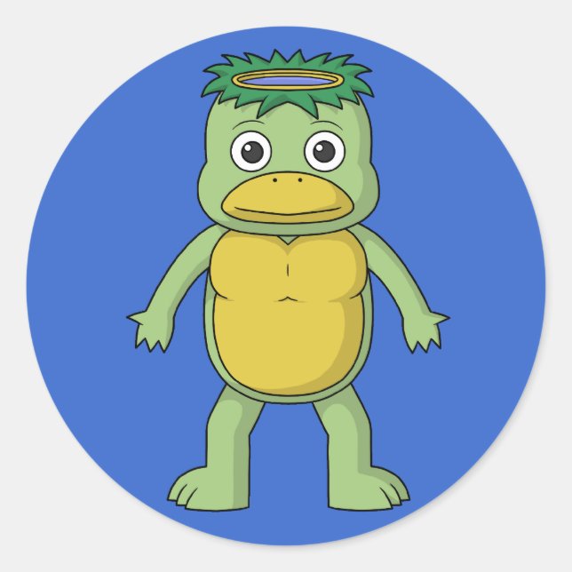 Sticker Rond Yokai Kappa (Imp) (Devant)