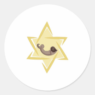 Sticker Rond Yom Kippur Horn