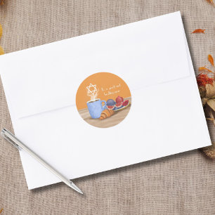 Sticker Rond Yom Kippur Pause-le-Vent : Café, grenades