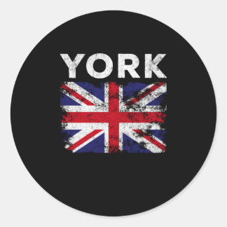 Sticker Rond York UK Drapeau Angleterre Souvenir