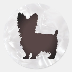 Sticker Rond Yorkshire Terrier