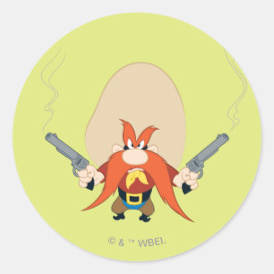 Sticker Rond Yosemite Sam Retour