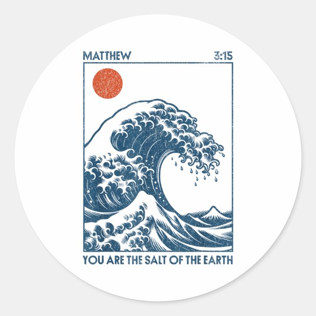 Sticker Rond You Are The Salt Of The Earth  (Devant)