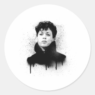 Sticker Rond Young Kamala Harris Graffiti Art