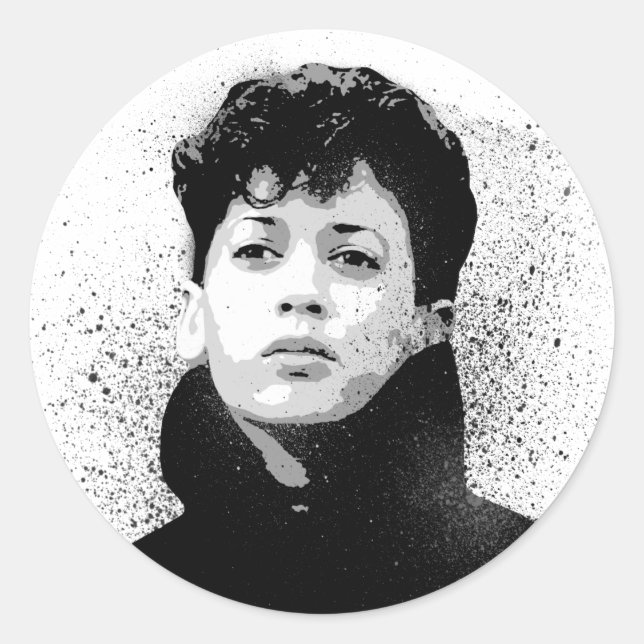 Sticker Rond Young Kamala Harris Graffiti Art (Devant)