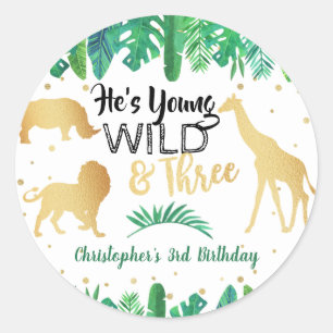 Sticker Rond Young Wild & Three Boys Troisième anniversaire