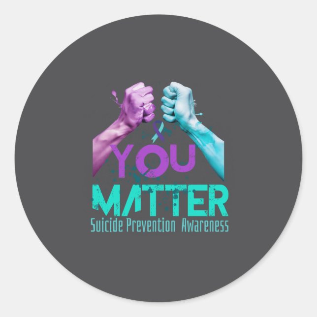 Sticker Rond Your Life Choose To Keep On Going Suicide Preventi (Devant)