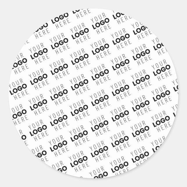 Sticker Rond Your Logo Simple Repeating Diagonal Pattern (Devant)