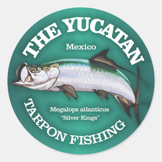 Sticker Rond Yucatan (Tarpon) (Devant)