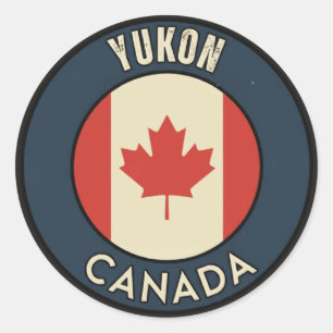 Sticker Rond Yukon Canada
