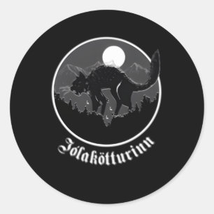 Sticker Rond Yule Cat Jolakotturinn Folklore islandais