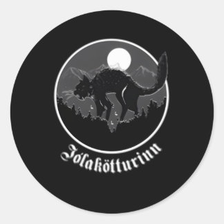 Sticker Rond Yule Cat Jolakotturinn Folklore islandais