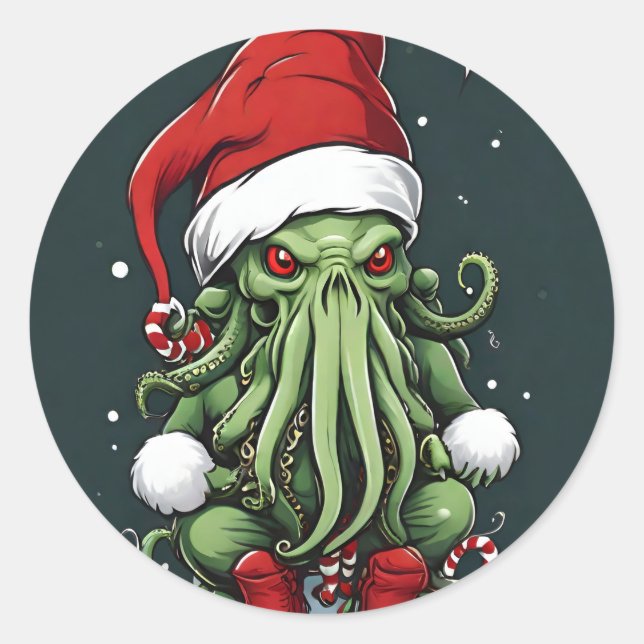 Sticker Rond Yuletide de Cthulhu : Noël terrifiant (Devant)