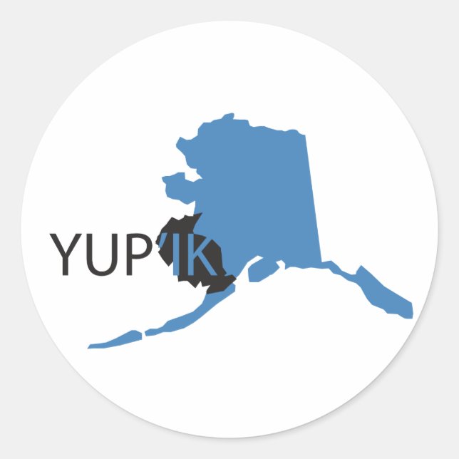 Sticker Rond Yupik bleu (Devant)