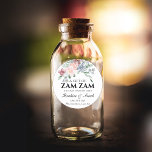 Sticker Rond zamzam eau nikah musulman mariage faveur floral<br><div class="desc">zamzam eau nikah musulman mariage faveur floral rond autocollant</div>