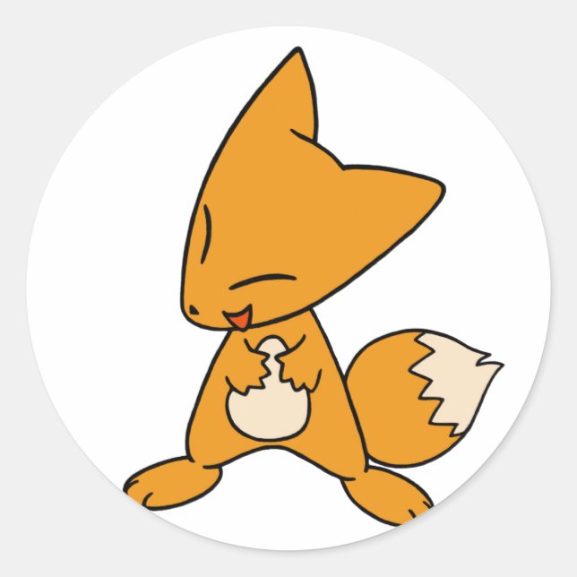 Sticker Rond Zany Fox (Devant)