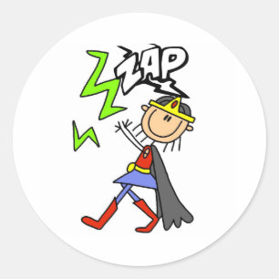 Sticker Rond ZAP Girl Hero