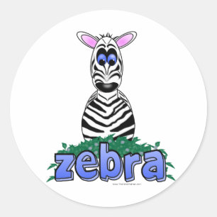 STICKER ROND ZEBRA
