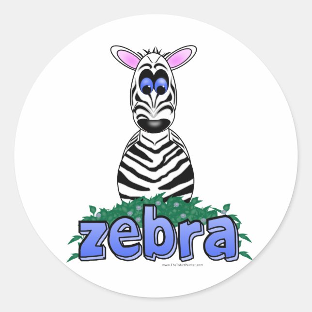 STICKER ROND ZEBRA (Devant)