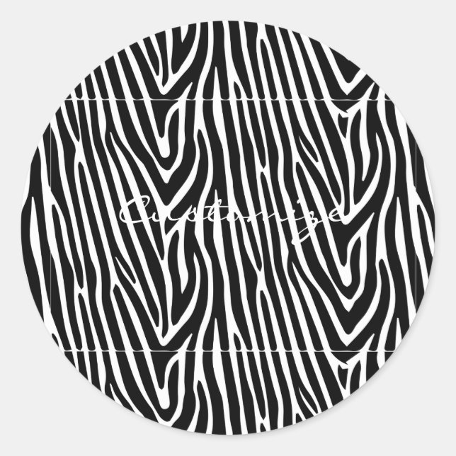 Sticker Rond Zebra Stripes Motif Thunder_Cove (Devant)