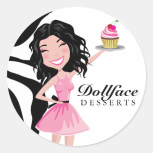 Sticker Rond Zèbre de Kohlie de 311 desserts de Dollface