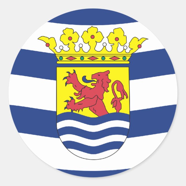 Sticker Rond Zélande, Pays-Bas (Devant)