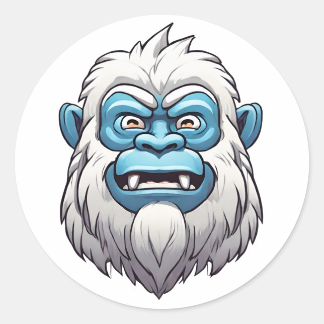 Sticker Rond zen yeti (Devant)