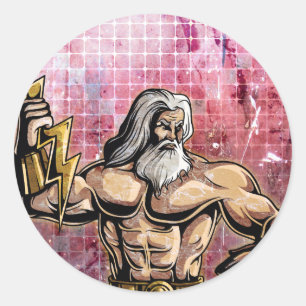 Sticker Rond Zeus