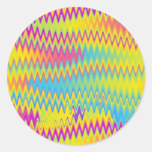 Sticker Rond zigzag
